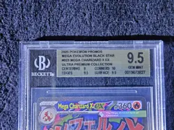 Pokemon Mega Charizard X EX #023 Black Star Promo BGS 9.5 GEM MINT Corners 10 - Image 2