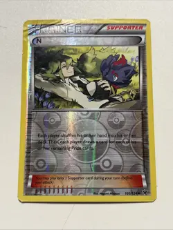 N (Supporter) 105/124 Fates Collide Reverse Holo Trainer Pokemon TCG DMG - Image 1