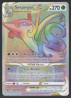 Serperior VSTAR 196/195 Secret Rare Pokemon TCG Silver Tempest NM - Image 1