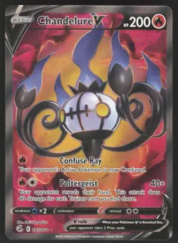 Chandelure V 247/264 Ultra Rare Pokemon TCG Fusion Strike NM - Image 1