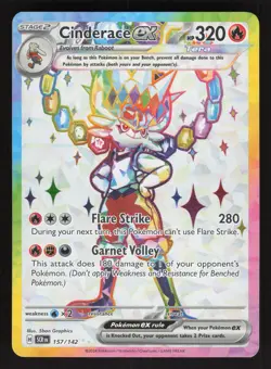 Cinderace ex 157/142 Pokemon TCG SV07: Stellar Crown NM - Image 1