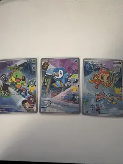 Pokemon First Partner Illustration Collection Series 1 Gen 4 Sinnoh Starters NM - Image 1