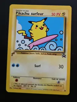Surfing Pikachu (Pikachu Surfeur) Black Star Promo 28 Pokemon World Collection - Image 1