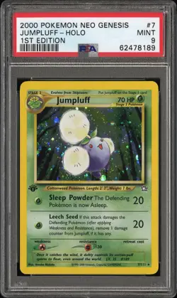 Jumpluff - Holo swirl - 1st Edition PSA 9 - Neo Genesis 2000 - #7/111 - Pokemon - Image 1