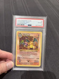Pokemon 1999 Base Shadowless Charizard 4/102 PSA 6 - Image 1