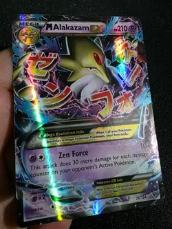 M Alakazam EX 26/124 Holo Rare EX Fates Collide Pokemon Near Mint - Image 2