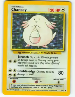 Chansey - Holo - 3/102 Base Set - Pokemon TCG - 1999 - Image 1