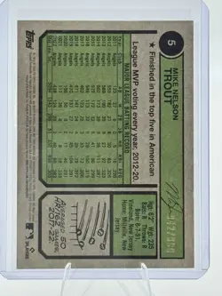 Vintage 2023 Topps Heritage Chrome Mike Trout #5 /999 Los Angeles Angels MLB - Image 2