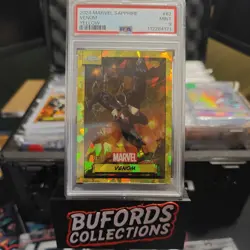 2024 Topps Chrome Marvel Sapphire Venom Yellow /75 PSA 9 - Image 2