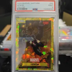 2024 Topps Chrome Marvel Sapphire Venom Yellow /75 PSA 9 - Image 4