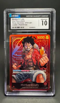 One Piece English Monkey.D.Luffy ST01-001 Leader Foil - Lightly Played - Image 1