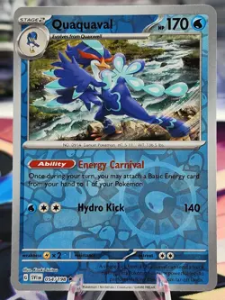 Quaquaval 054/198 Rare Scarlet & Violet Pokemon Card 2023 Reverse Holo - Image 1