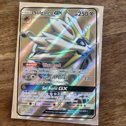 Solgaleo GX 143/149 Sun & Moon Base Full Art Ultra Rare Holo Pokemon Card - Image 1