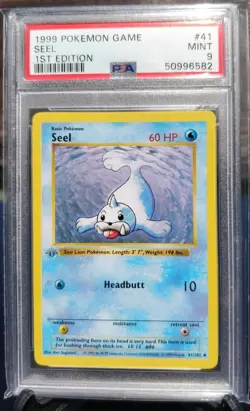 1st Edition Faded Stamp_ Seel 41/102 Pokemon Card / Base set 1999 PSA 9 WOTC - Image 1