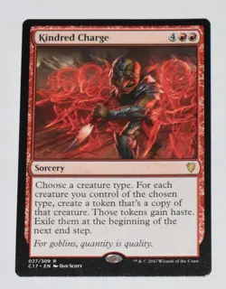 KINDRED CHARGE Red Rare SORCERY Commander 2017 MTG Card - Image 1