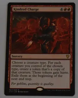 KINDRED CHARGE Red Rare SORCERY Commander 2017 MTG Card - Image 2