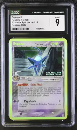 CGC 9 MINT Espeon EX Delta Species 4/113 Reverse Holo STAMPED Pokemon Card - Image 1