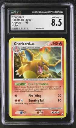 CGC 8.5 Charizard 2009 Arceus 1/99 Holo Pokemon Card psa - Image 1