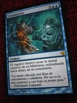 MTG TRAUMATIZE (Traumatizar) VERY RARE EXC. SPANISH Salvat-Hachette WOTC - Image 3