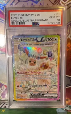 Pokemon Eevee EX 2025 Prismatic Evolutions 167/131 Special Illustration PSA10 - Image 1