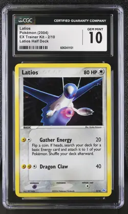 CGC 10 GEM MINT Latios EX Trainer Kit 2/10 Latios Half Deck Pokemon Card psa - Image 1