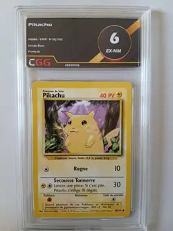 Carte pokemon Francais Pikachu (BS 58) Set de Base CGG 6 26500036 - Image 1