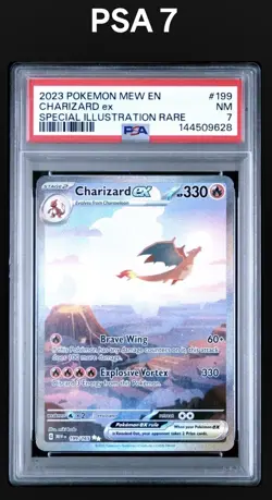 2023 POKEMON MEW EN-151 199 CHARIZARD EXSPECIAL ILLUSTRATION RARE - PSA 7 - Image 1
