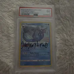 2020 Pokemon SWSH072 Black Star Promo: Triple Blisters Vaporeon Holo - PSA 9 - Image 3