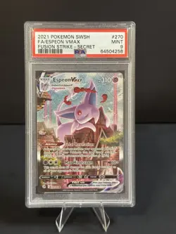 Pokemon Espeon VMAX Fusion Strike Full Alt Art #270 PSA 9 Mint - Image 1