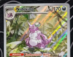 Nidoking 174/165 SV: Scarlet & Violet 151 Illustration Rare Pokemon TCG Card NM - Image 2