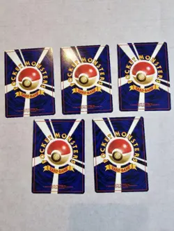 Pokemon Vintage TCG Old Back 5 Card Set Pikachu Dragonite Hitmonchan Moltres - Image 2
