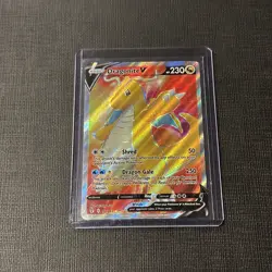Pokemon TCG Dragonite v Evolving Skies Holo Ultra Rare Full Art Card 191/203 - Image 1
