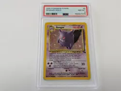 PSA 8 Gengar Holo 5/62 Fossil Set 1999 Pokemon Card NM-MT Vintage WOTC - Image 1