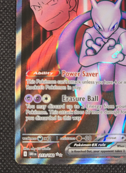 Pokemon Destined Rivals Team Rocket's Mewtwo EX 213/182 Full Art Card -- L38 - Image 3