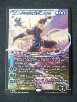 Kaito Cunning Infiltrator Borderless Foil - FDN - Mtg Card #4KO - Image 1