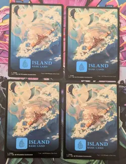 MTG 4 X * FULL ART* The Lost Caverns Of Ixalan ISLAND NM - Image 1