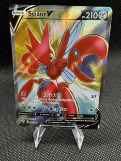 Scizor V 183/189 Darkness Ablaze Full Art Holo Ultra Rare Pokemon Card Near Mint - Image 1