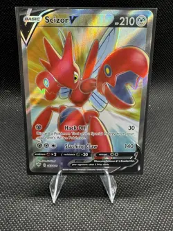Scizor V 183/189 Darkness Ablaze Full Art Holo Ultra Rare Pokemon Card Near Mint - Image 2