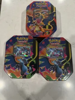 Pokemon TCG - Mega Charizard Tin X EX - NEW & SEALED! FAST SHIPPING. Lot of 3 - Image 1