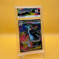 Pokemon Card ACE Graded - Phantasmal Flames - Mega Charizard EX SR - GEM MINT 10 - Image 1