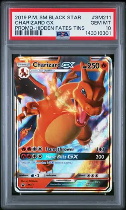 PSA 10 Charizard Gx SM211 Promo-Hidden Fates Tins Pokemon 2019 Promo - Image 1