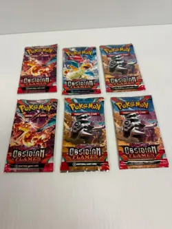 Pokemon TCG Scarlet & Violet OBSIDIAN FLAMES 6 BOOSTER PACKS LOT NEW & SEALED 820650853746 - Image 1