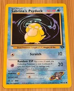 Sabrina's Psyduck # 99/132 Common Gym Challenge 2000 Pokemon N.Mint-Mint Vintage - Image 4