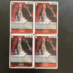 Bandai Shanks OP12-008 Character English One Piece Card Game x4 - Image 1