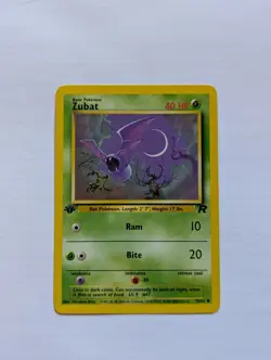 Pokemon TCG Zubat Team Rocket 1st Edition Common Card 70/82 - Image 1