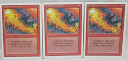 RED ELEMENTAL BLAST X3 MAGIC THE GATHERING REVISED VINTAGE MTG TRADING CARD #198 - Image 1