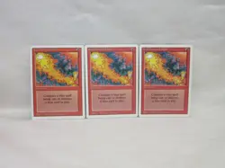 RED ELEMENTAL BLAST X3 MAGIC THE GATHERING REVISED VINTAGE MTG TRADING CARD #198 - Image 2