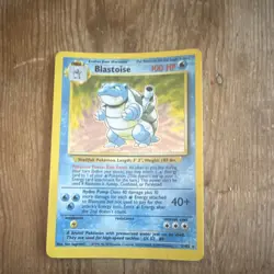 Pokemon Blastoise Base Set Holo Rare 2/102 100 HP English 1999 Card - Image 1
