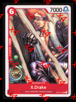 4X X.Drake OP11-017 Uncommon A Fist of Divine Speed NM One Piece Card Game - Image 1