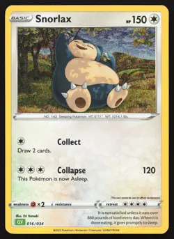 Snorlax - CLV - 016/034 - Holo - Pokemon Trading Card Game Classic - Image 1